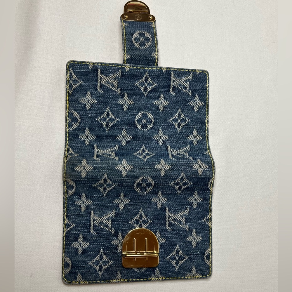 Louis Vuitton Blue Denim Monogram Small Ring Agenda - Picture 6 of 11